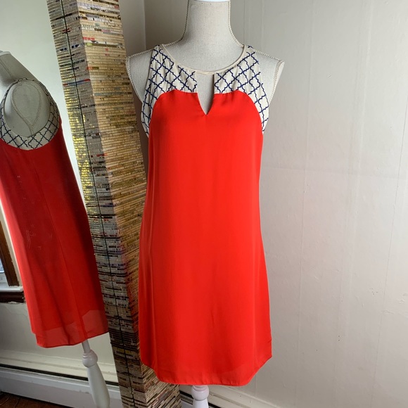 ⭐️THML dress key hole back Embroidered neck size S - Picture 1 of 6